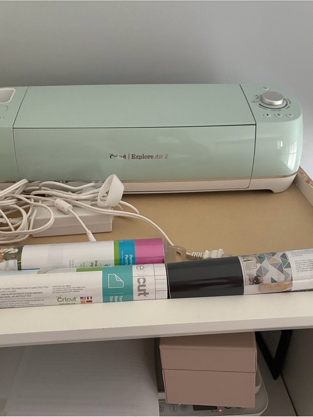 Cricut Explore Air 2 in Mint Green with Multi-Color Vinyl